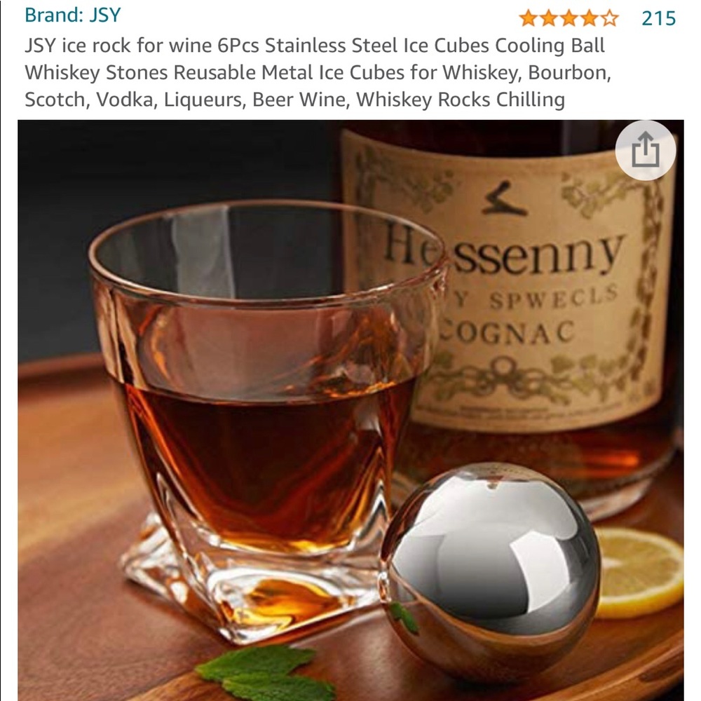 Cocktail Ice Cubes, pack of 6 Brand new